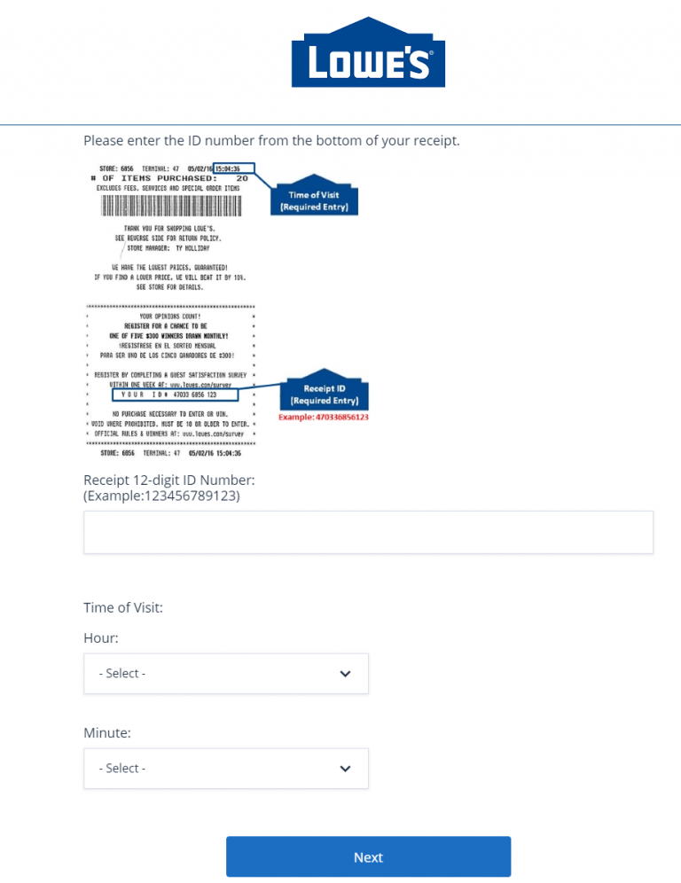 Lowe's Survey — Official Lowe's® Customer Survey [500]