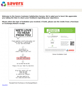SaverListens.com - Savers Listens Survey