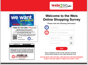 Weis Feedback - Weis Customer Satisfaction Survey