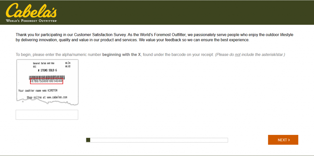 CabelasFeedback - Cabela's Outfitter Survey