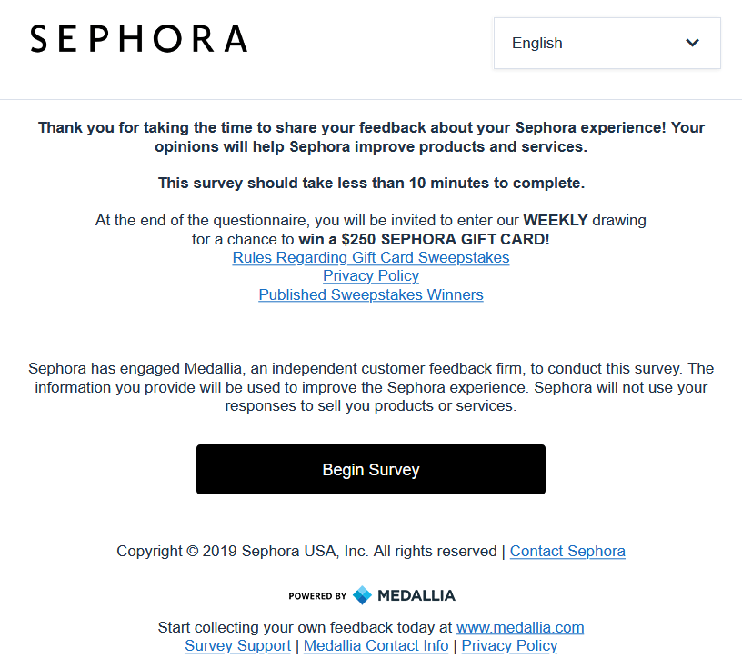 Sephora Survey