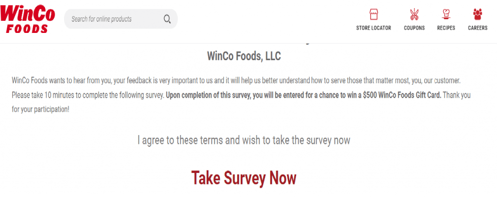 WinCo Food Survey Review