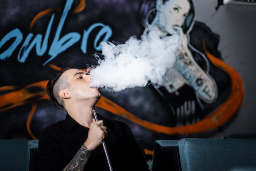 Man Smoking Vape